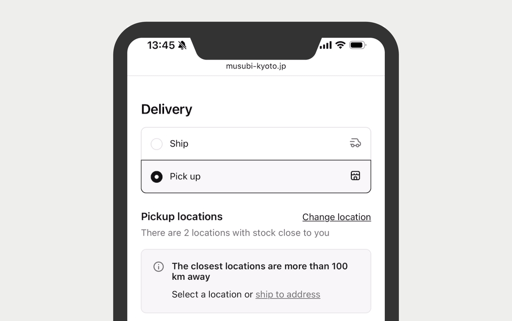 Select In-Store Pickup