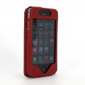 iPhone4S用カードホルダー付き本革ケース『WALLET SLIM for iPhone4S (ウォレットスリム)』クロコレッド