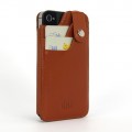 iPhone4S用カードホルダー付き本革ケース『WALLET SLIM for iPhone4S (ウォレットスリム)』タン