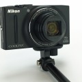 小型のデジタルカメラも装着可能。