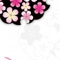 和彩美「ふるる」：iPhone4S/4用彩装飾シート　桜に雪輪兎：SP336