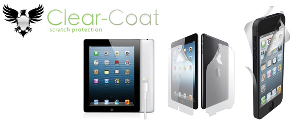 薄さ約0.25mmの気泡の入りにくい耐傷性保護フィルム『Clear-coat Screen Protector & Cover for iPhone5』『Clear-coat Screen Protector & Cover for iPad mini』『Clear-coat Screen Protector & Cover for iPad4th』販売開始のお知らせ